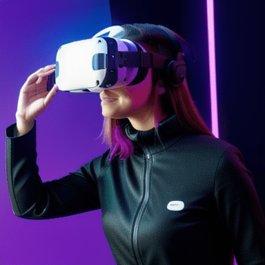 Person experiencing a branded VR marketing campaign